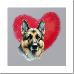 My Heart - German Shepherd Posters and Art